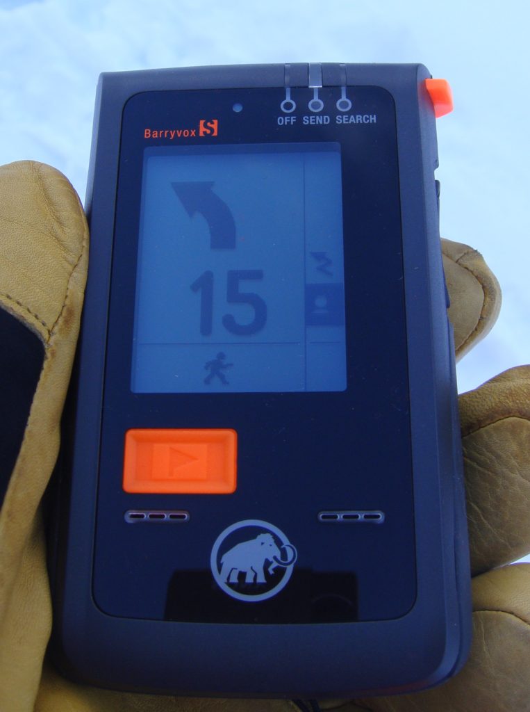 mammut barryvox s transceiver distance reading